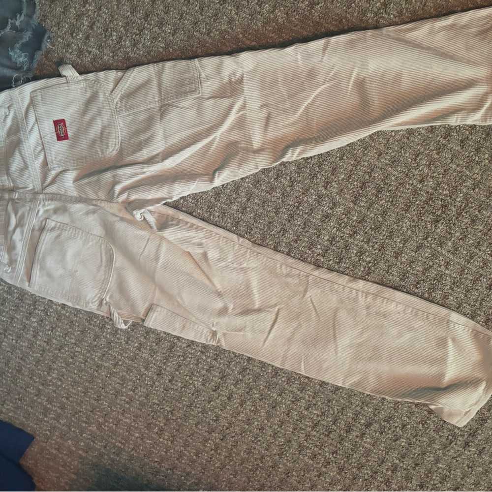 Dickies White Corduroy Utility pants